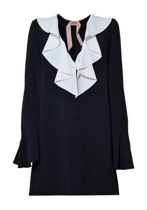 Nº21 V-neck ruffle-detail dress - Black