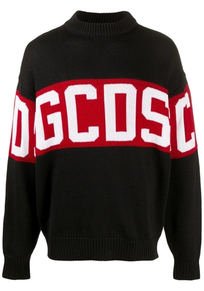 GCDS logo intarsia jumper - Black