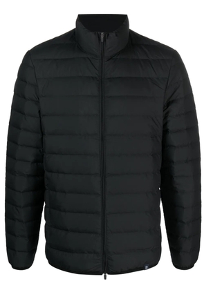 Boggi Milano logo-embroidered zip-up quilted jacket - Black