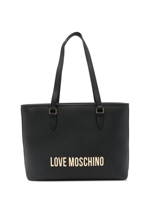 Love Moschino logo-plaque shoulder bag - Black