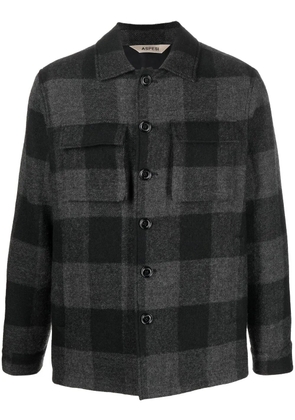 ASPESI check-pattern shirt jacket - Grey