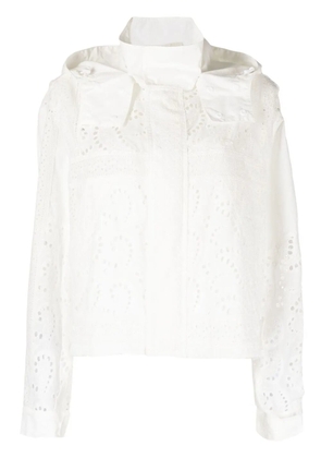 Goen.J cropped hooded jacket - White