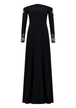 Dina Melwani crystal-embellished gown - Black
