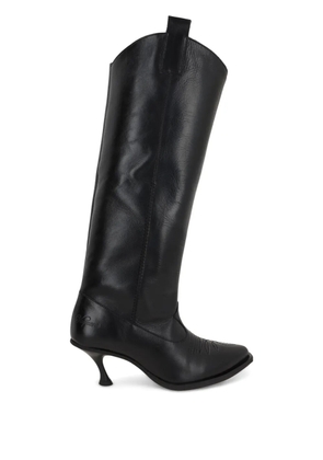 Vaquera leather western boots - Black