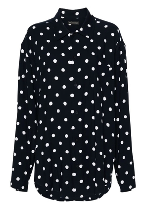 Balenciaga long-sleeves polka dot shirt - Blue