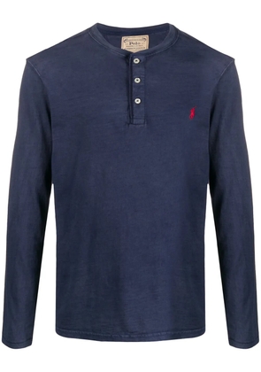 Polo Ralph Lauren button down embroidered logo T-shirt - Blue