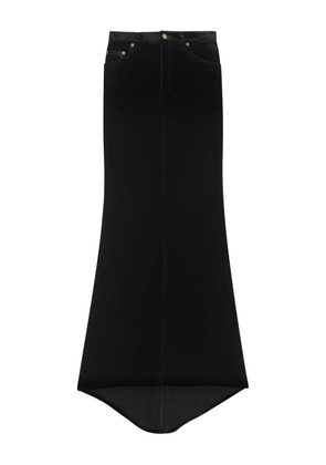 Saint Laurent velvet-effect mermaid skirt - Black