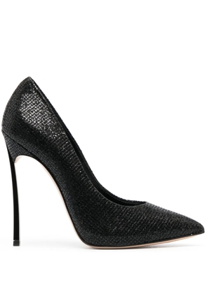 Casadei Blade 120mm sequin-embellished pumps - Black