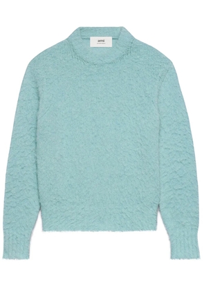 AMI Paris crew-neck textured jumper - Blue