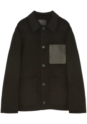 Yves Salomon chest-pocket shirt jacket - Black