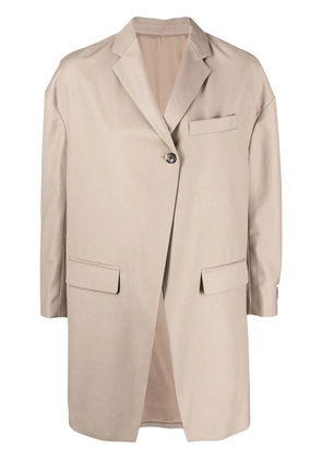 Rokh single-breasted asymmetric blazer - Brown