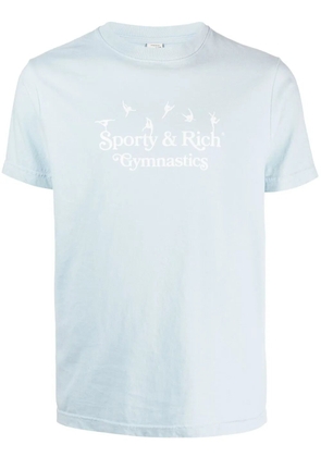 Sporty & Rich logo-print cotton T-shirt - Blue