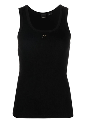PINKO embroidered logo tank top - Black
