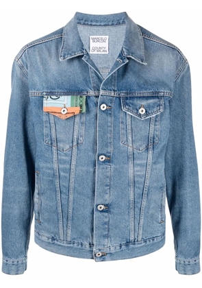 COUNTY OF MILAN bandana-print denim jacket - Blue