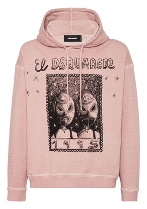 DSQUARED2 graphic-print hoodie - Pink