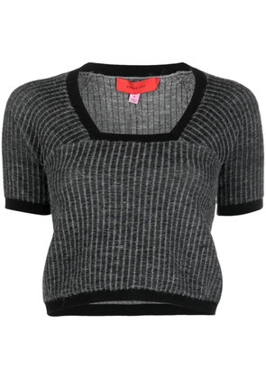 Eckhaus Latta Amoretto cropped T-shirt - Grey