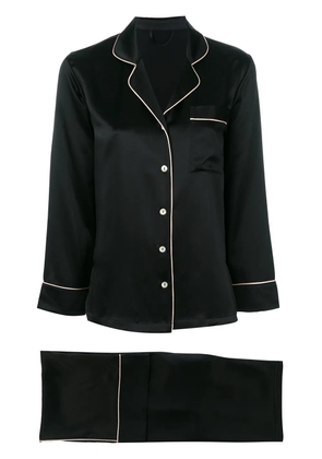 Fleur Of England piped pajama set - Black