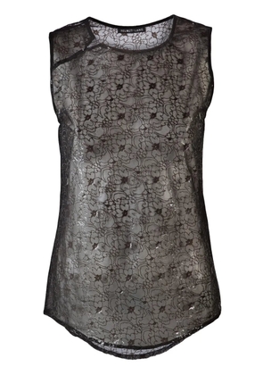 Helmut Lang Pre-Owned floral tank - Black
