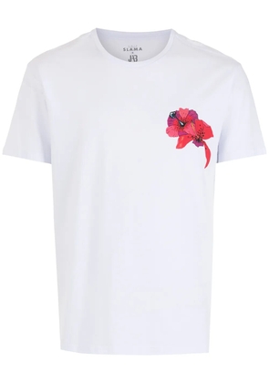 Amir Slama floral-print crewneck T-shirt - White