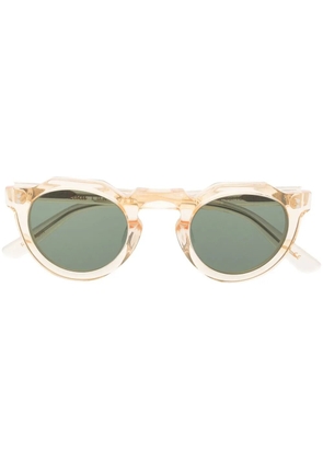 Lesca Pica transparent square-frame sunglasses - Neutrals