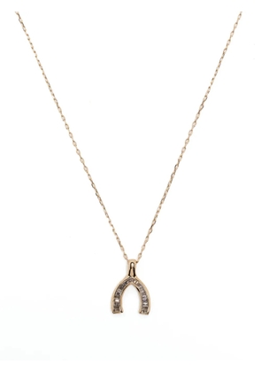 Adina Reyter 14kt yellow gold Wishbone diamond necklace