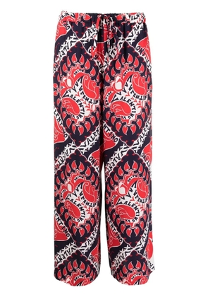 Valentino Garavani Archive Manifesto-print trousers - Red