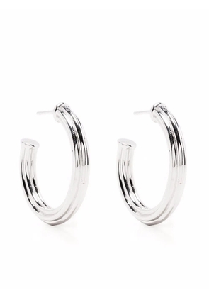 Missoma large ridge hoop earrings - Silver