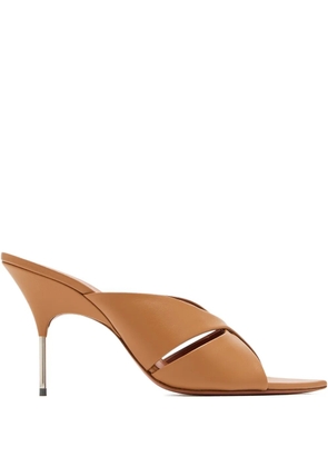 Amina Muaddi cross-strap heeled sandals - Neutrals