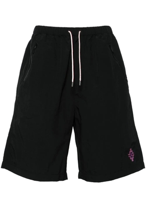 COUNTY OF MILAN Graffiti Cross bermuda shorts - Black