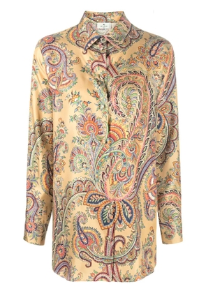 ETRO paisley-print silk shirt - Neutrals