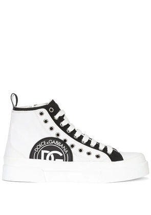 Dolce & Gabbana two-tone lace-up sneakers - White