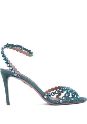 Aquazzura scalloped embellished sandals - Blue