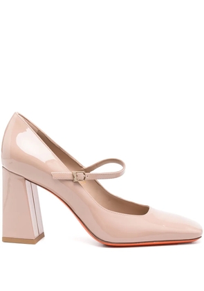 Santoni 80mm leather pumps - Pink