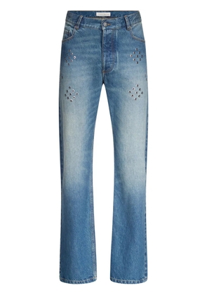 Ludovic de Saint Sernin eyelet-embellished jeans - Blue
