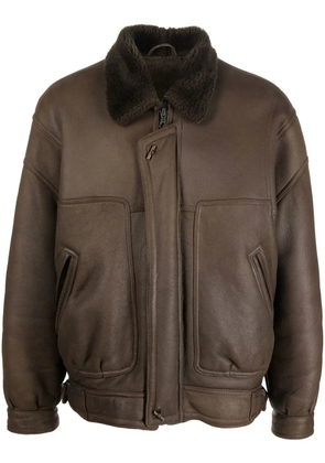 A.N.G.E.L.O. Vintage Cult 1980s classic collar sheepskin coat - Brown