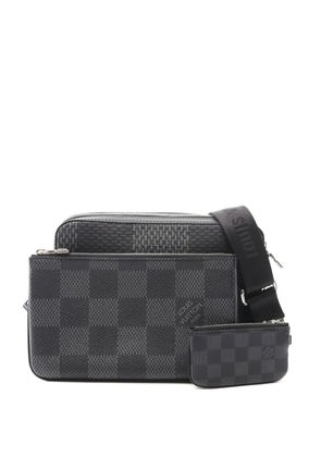 Louis Vuitton Pre-Owned 2010s Trio Messenger Damier Graphite canvas shoulder bag - Black