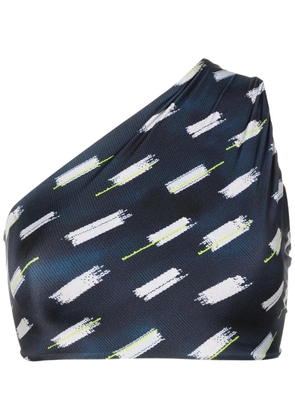 Lenny Niemeyer abstract-print off-shoulder bikini top - Blue