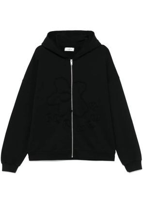 FLÂNEUR blossom patches hoodie - Black