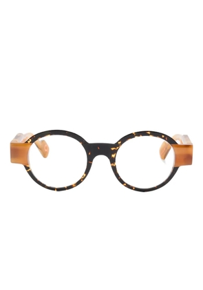 Etnia Barcelona tortoiseshell round-frame glasses - Brown