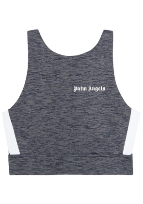 Palm Angels logo-print training top - Grey
