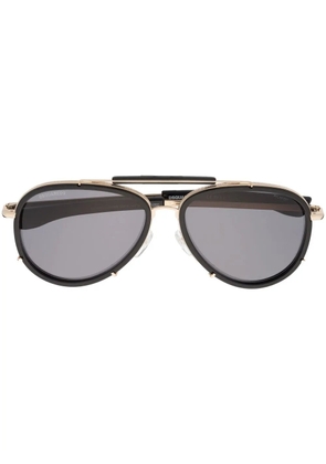 DSQUARED2 EYEWEAR pilot-frame logo-debossed sunglasses - Black