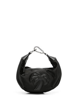 Palm Angels Palm-appliqué satin tote bag - Black