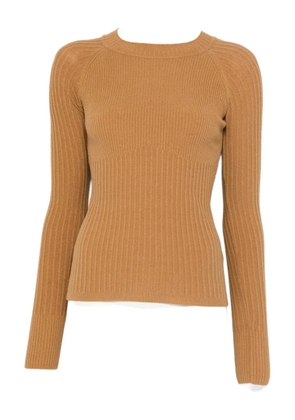 Patrizia Pepe ribbed fitted sweater - Neutrals
