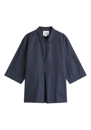 Vans short-sleeve linen polo shirt - Blue