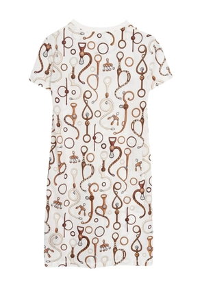 Hermès Pre-Owned 2010s bridle-pattern dress - White