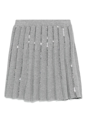 Ermanno Scervino pleated sequin-embellished skirt - Grey