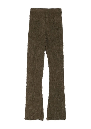 Song For The Mute seersucker-texture trousers - Green