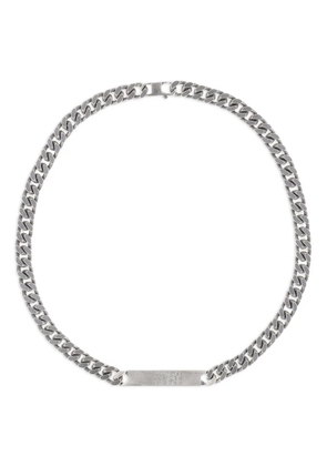 MM6 Maison Margiela chain plaque necklace - Silver