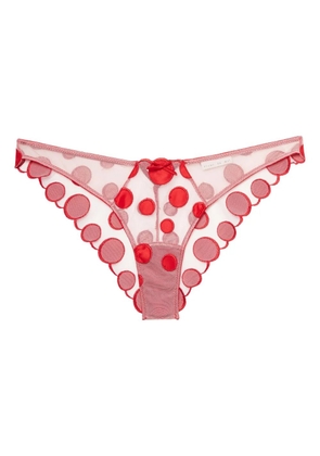 Fleur Du Mal polka-dot briefs - Red