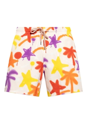 Palm Angels spray-paint swim shorts - Multicolour